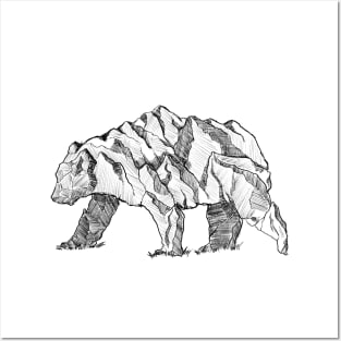 Peak Bear (Sketch) Posters and Art
